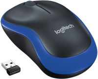 Мышь Logitech M185 / 910-002239 (черный/синий) - 