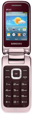 Мобильный телефон Samsung C3592 Dual (красный) - общий вид
