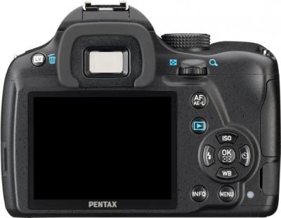 Зеркальный фотоаппарат Pentax K-50 Body (черный) - вид сзади