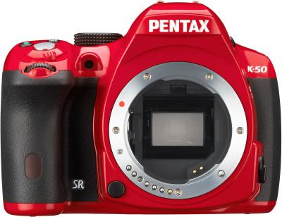 Зеркальный фотоаппарат Pentax K-50 Kit (DA L 18-55mm WR, красный) - общий вид