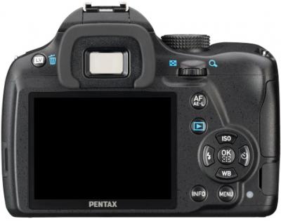 Зеркальный фотоаппарат Pentax K-500 Kit (DA L 18-55mm, Black) - вид сзади
