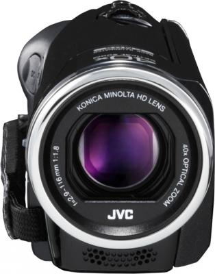 Видеокамера JVC GZ-E105 (Black) - вид спереди