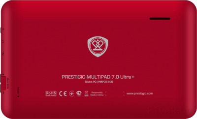 Планшет Prestigio MultiPad 7.0 Ultra+ (PMP3670B_RD) - вид сзади