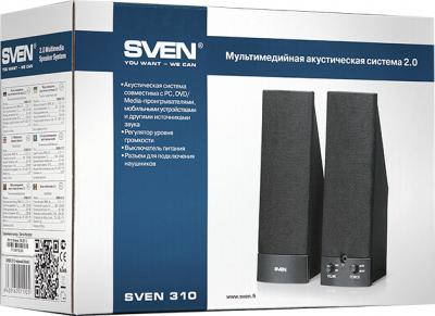 Мультимедиа акустика Sven 310 (черный) - коробка