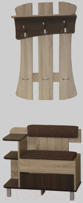 Вешалка для одежды Мебель-Класс Нюанс-2 / МК 501.03.2 (дуб сонома/дуб шато)