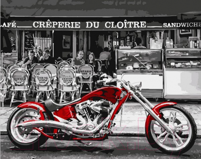 Картина по номерам Picasso Красный мотоцикл (PC4050306)