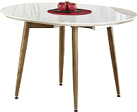 Обеденный стол Halmar Edward 120-200x100 (белый/дуб медовый) - 