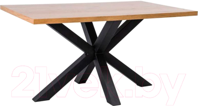 Обеденный стол Signal Cross 180x90 (дуб/черный)