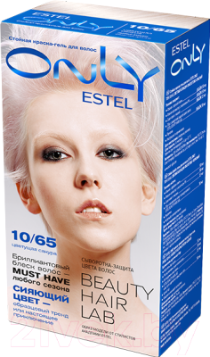 Гель-краска для волос Estel Only 10/65 (светлый блондин фиолетово-красн.)