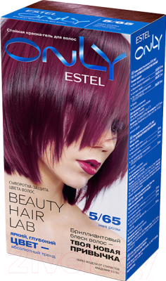 Гель-краска для волос Estel Only 5/65 (светлый шатен фиолетово-красный)