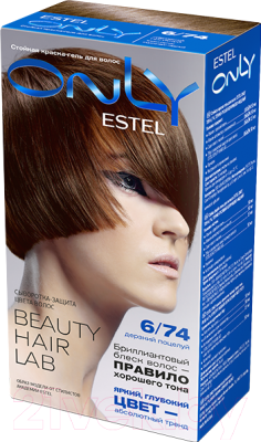 Гель-краска для волос Estel Only 6/74 (темно-русый коричнево-медный)