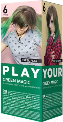 Гель-краска для волос Estel Play Тренд 6 (Green Magic)