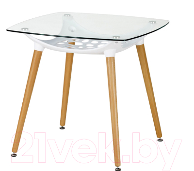 Обеденный стол Halmar Tonic 80x80 (белый/бук)