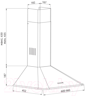 Вытяжка купольная Korting KHC9639RI