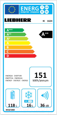 Встраиваемый холодильник Liebherr IK 1624