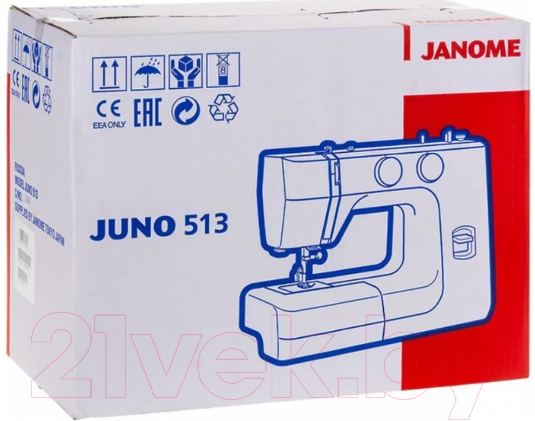 Janome Juno 513 белый/цветы Швейная машина купить в Минске, Гомеле,  Витебске, Могилеве, Бресте, Гродно