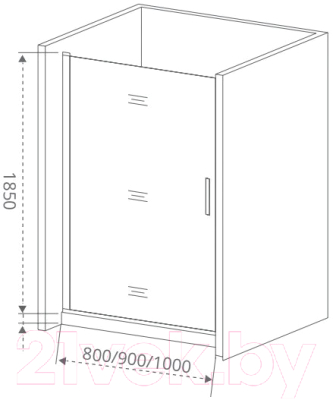 Душевая дверь Good Door Пандора DR-90-T-CH