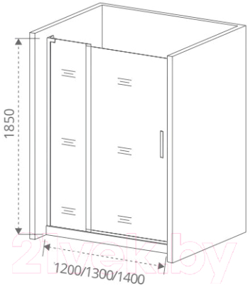 Душевая дверь Good Door Пандора WTW-120-T-CH