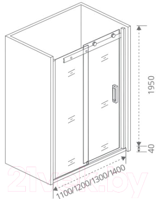 Душевой уголок Good Door Puerta WTW-110-C-CH + SP-80-C-CH