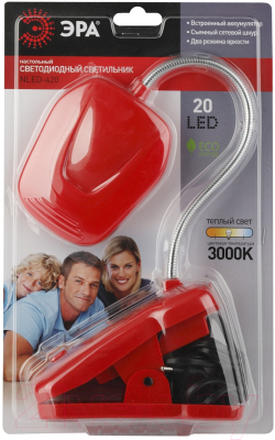 Настольная лампа ЭРА NLED-420-1.5W-R (красный)