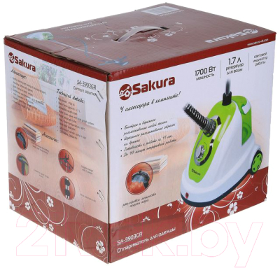 Отпариватель Sakura SA-3903GR (белый/зеленый)