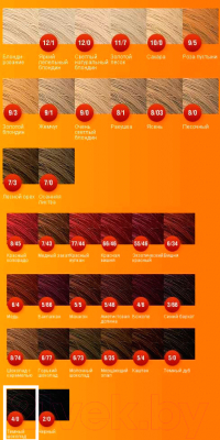 Крем-краска для волос Wellaton 4/0 (темный шоколад) - палитра