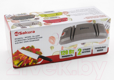 Ножеточка электрическая Sakura SA-6604WG (белый/серый)