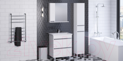 Шкаф с зеркалом для ванной АВН Бергамо 70 / 47.05-01