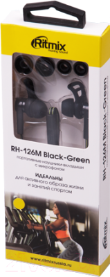 Наушники-гарнитура Ritmix RH-126M (черный)