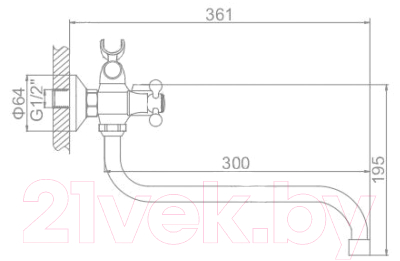 Изображение товара Смеситель Ledeme L2326