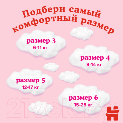 Подгузники-трусики детские Huggies Mega 6 Girl (44шт)