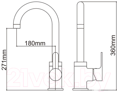 Изображение товара Смеситель Ledeme L4003-W