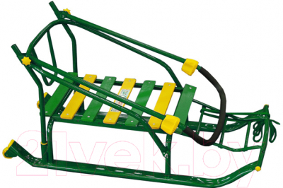Санки детские Тяни-Толкай №8 складывающиеся с колесиками (зеленый)