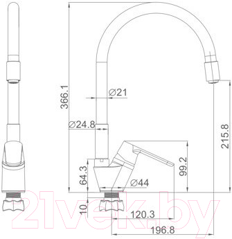 Смеситель Ledeme L4153-1