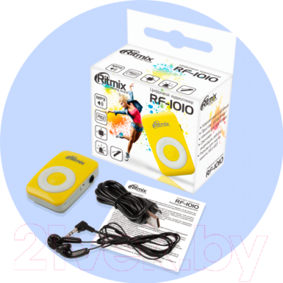 MP3-плеер Ritmix RF-1010 (желтый)