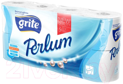 Туалетная бумага Grite Perlum (8рул)
