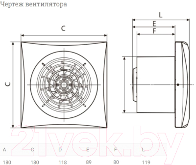 Вентилятор накладной Soler&Palau Silent-200 CRZ / 5210425400