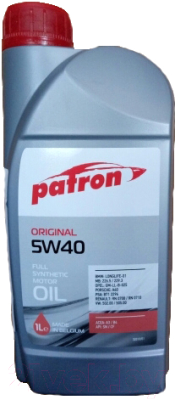 

Моторное масло Patron, Original 5W40