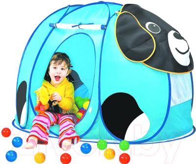 Детская игровая палатка Calida Собачка 668 (+ 100 шаров)