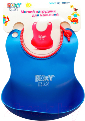Нагрудник детский Roxy-Kids Мягкий / RB-401 (синий)