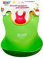 Нагрудник детский Roxy-Kids Мягкий / RB-401 (зеленый) - 