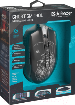 Мышь Defender Ghost GM-190L / 52190