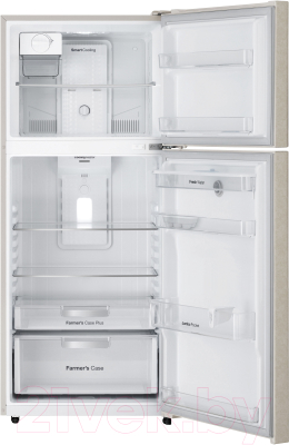 Холодильник с морозильником Daewoo FGK-51CCG (бежевый)