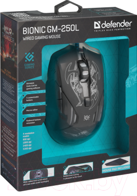 Мышь Defender Bionic GM-250L / 52250