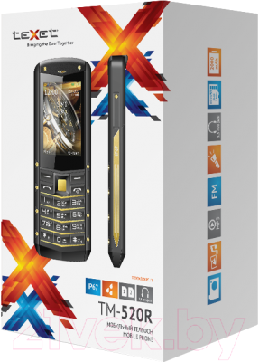 Мобильный телефон Texet TM-520R (черный/желтый)