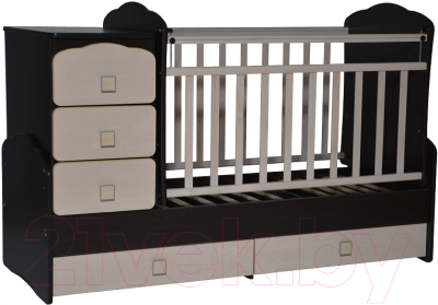 Детская кровать-трансформер Антел Ульяна-1 (венге/клен)