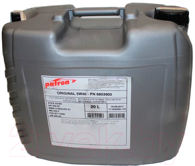 

Моторное масло Patron, Original 5W40