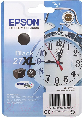 

Картридж Epson, Черный, C13T27114022