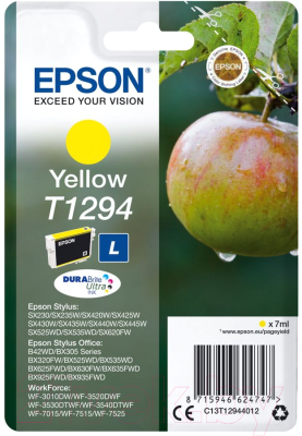 

Картридж Epson, Желтый, C13T12944012