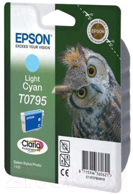 

Картридж Epson, Голубой, C13T07954